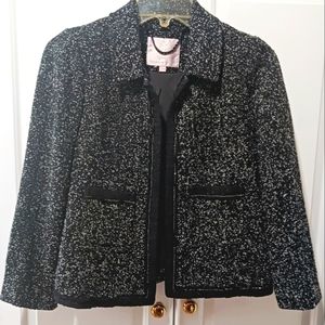 Rebecca Taylor Wool Blend Bucle Tweed Blaizer Sz 6